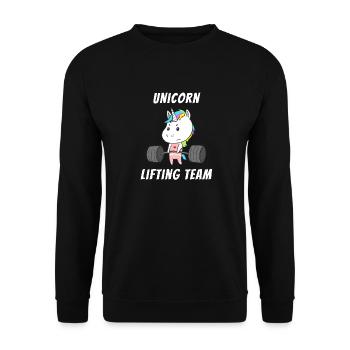 Unicorn Training Team Women Workout Gym Fitness - Unisex Sweatshirt - black - Front - Alina (178cm) & Michal (187cm)