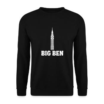 Big Ben Platz cooles Geschenk - Unisex Pullover - Schwarz - Vorne - Alina (178cm) & Michal (187cm)