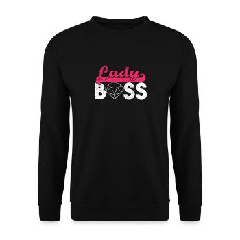 Lady Boss - Unisex Sweatshirt - black - Front - Alina (178cm) & Michal (187cm)