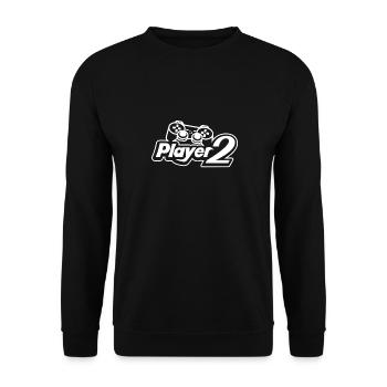 Joueur 2 - cadeau de fils de papa assorti drôle - Sweat-shirt Unisexe - noir - Devant - Alina (178cm) & Michal (187cm)