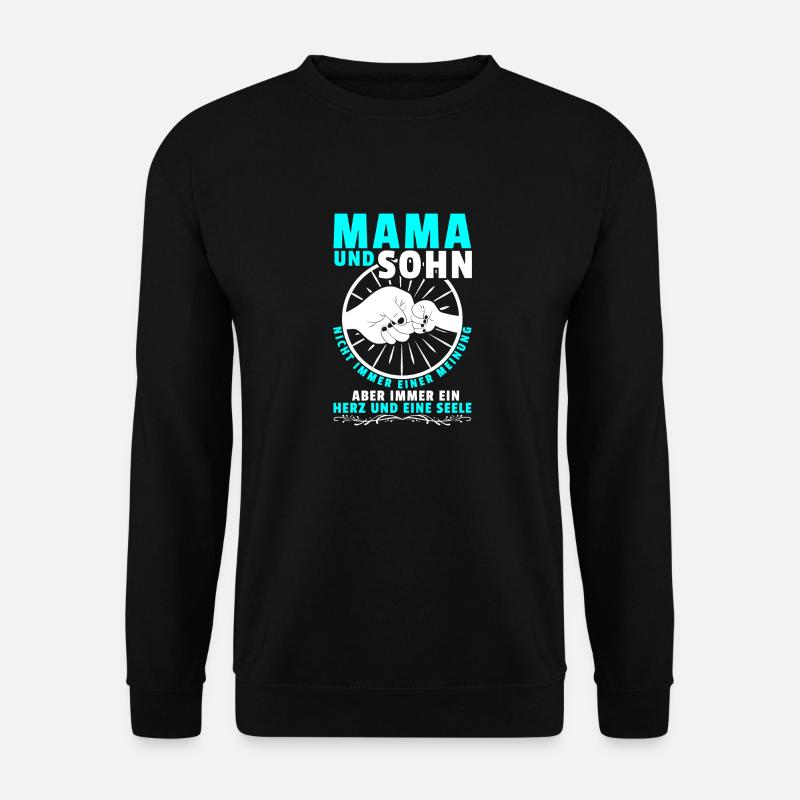 Mama und Sohn Shirt Geschenk Partnerlook - Unisex Pullover - Schwarz