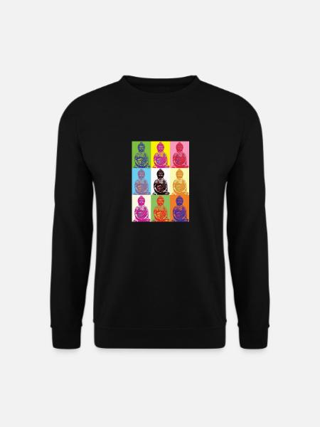 Buddha Popart - Unisex Pullover - Schwarz