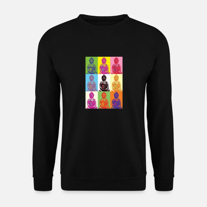 Buddha Popart - Unisex Pullover - Schwarz