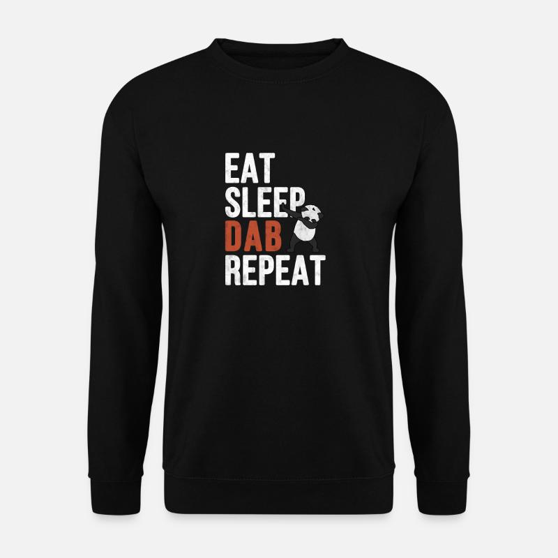 Manger sommeil tamponner cadeau répéter - Sweat-shirt Unisexe - noir