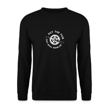 Cool Mettez le T-shirt amusant de bicyclette - Sweat-shirt Unisexe - noir - Devant - Alina (178cm) & Michal (187cm)