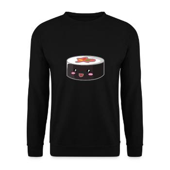 Sushi Roll / Rice / Japan - Unisex Sweatshirt - black - Front - Alina (178cm) & Michal (187cm)