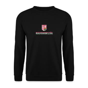 Ungarn Flaggen Fan T-Shirt Geschenk Stolz Ungaren - Unisex Pullover - Schwarz - Vorne - Alina (178cm) & Michal (187cm)