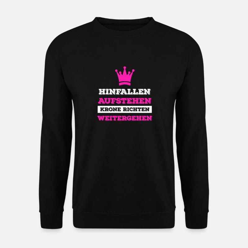 Tomber debout Debout la couronne - Sweat-shirt Unisexe - noir