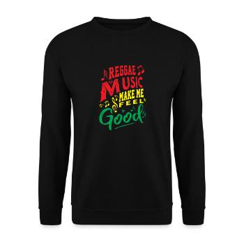 Reggae Music Make Me Feel Good - Unisex Sweatshirt - black - Front - Alina (178cm) & Michal (187cm)