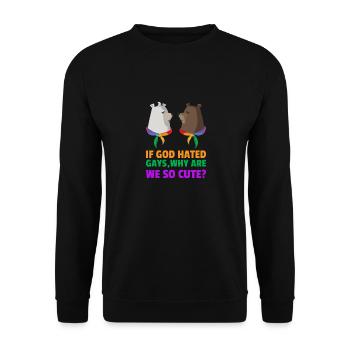Homosexuality gay equality gay - Unisex Sweatshirt - black - Front - Alina (178cm) & Michal (187cm)