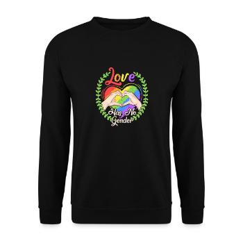 L'amour n'a pas de sexe Gay Pride LGBT Gift - Sweat-shirt Unisexe - noir - Devant - Alina (178cm) & Michal (187cm)