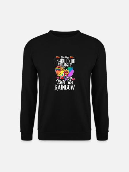 Bouton Le cadeau Rainbow Gay Pride LGBT LGBTQ - Sweat-shirt Unisexe - noir