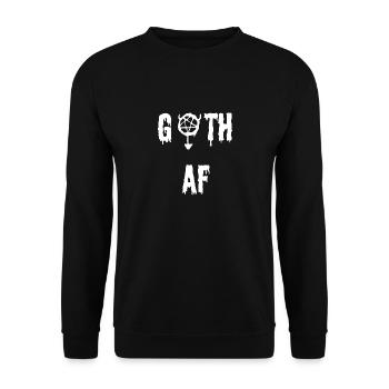 Goth as fu** - Geschenk für Gothics Grufties - Unisex Pullover - Schwarz - Vorne - Alina (178cm) & Michal (187cm)