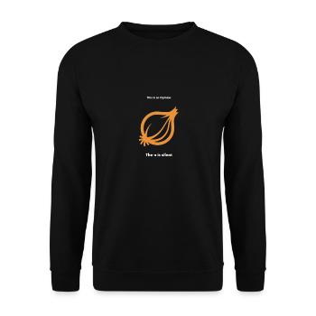 Oignon opinion pun Phi Pi - Sweat-shirt Unisexe - noir - Devant - Alina (178cm) & Michal (187cm)