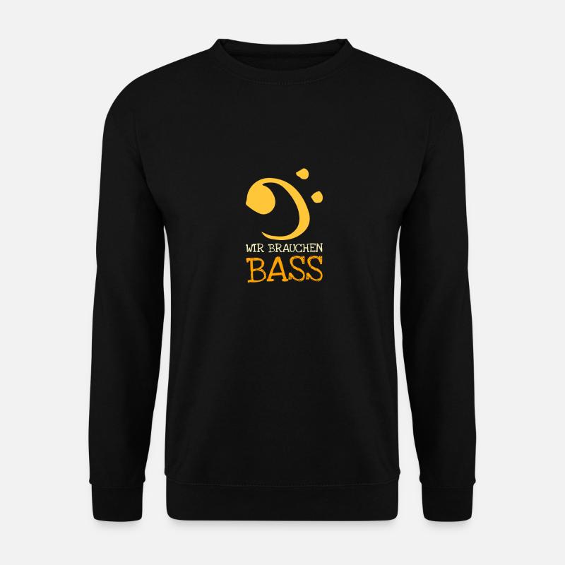 Bassschlüssel Wir brauchen Bass - Unisex Pullover - Schwarz