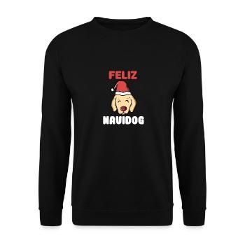 Feliz Navidog - Sweat-shirt Unisexe - noir - Devant - Alina (178cm) & Michal (187cm)