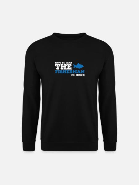 Fischer Angler Fischen Angeln Fisch Geschenkidee - Unisex Pullover - Schwarz