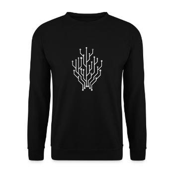 Circuit Board Connectors Programmer Computer Science Tree - Unisex Sweatshirt - black - Front - Alina (178cm) & Michal (187cm)