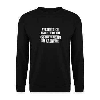 Lustiges Arbeiter Arbeitskollegen Chef Shirt - Unisex Pullover - Schwarz - Vorne - Alina (178cm) & Michal (187cm)