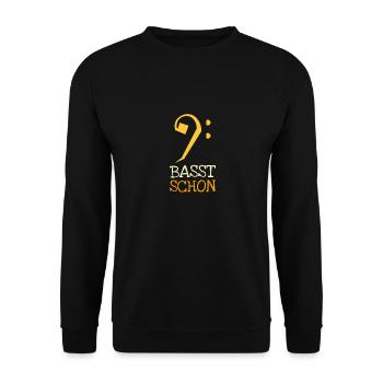 Basst déjà La clé de basse - Sweat-shirt Unisexe - noir - Devant - Alina (178cm) & Michal (187cm)