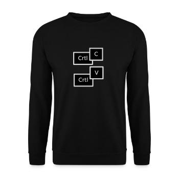 Copy Paste - Unisex Sweatshirt - black - Front - Alina (178cm) & Michal (187cm)