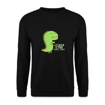 Autorisé à porter de petits bras - cadeau drôle - Sweat-shirt Unisexe - noir - Devant - Alina (178cm) & Michal (187cm)