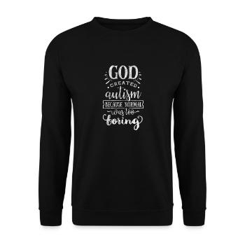 autism - Unisex Sweatshirt - black - Front - Alina (178cm) & Michal (187cm)