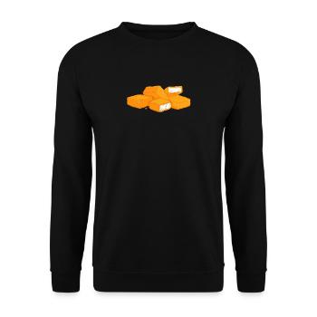 Poulet Nuggets Poulet Nuggs Fast Food Hunger - Sweat-shirt Unisexe - noir - Devant - Alina (178cm) & Michal (187cm)