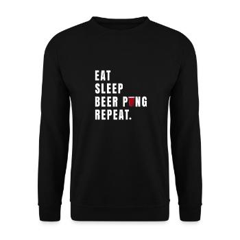 Beerpong Beer pong - beer pong shirt gift - Unisex Sweatshirt - black - Front - Alina (178cm) & Michal (187cm)