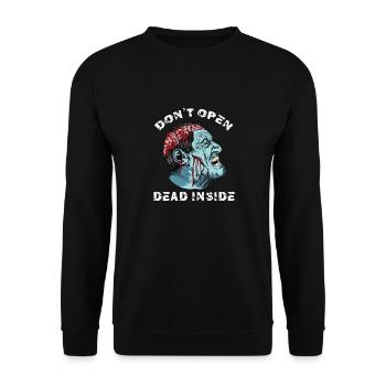 Zombie - Don't Open Dead Inside - Unisex Pullover - Schwarz - Vorne - Alina (178cm) & Michal (187cm)