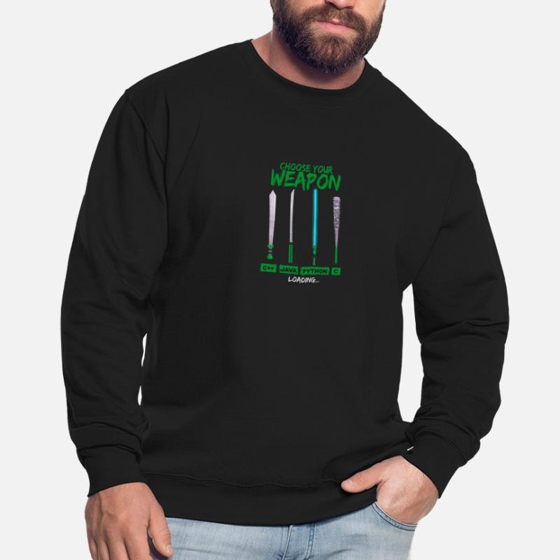 Cool Programmer Shirt Choose Your Weapon C++ Java Unisex Pullover