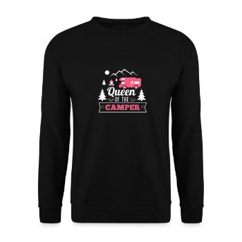 Queen Of The Camper - Unisex Sweatshirt - black - Front - Alina (178cm) & Michal (187cm)