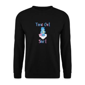 Time out Shirt Daddy Little DDLG BRAT Ageplay - Unisex Sweatshirt - black - Front - Alina (178cm) & Michal (187cm)
