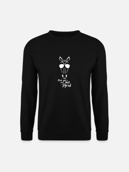 Horses Tshirt Only with horse - Unisex Sweatshirt - black