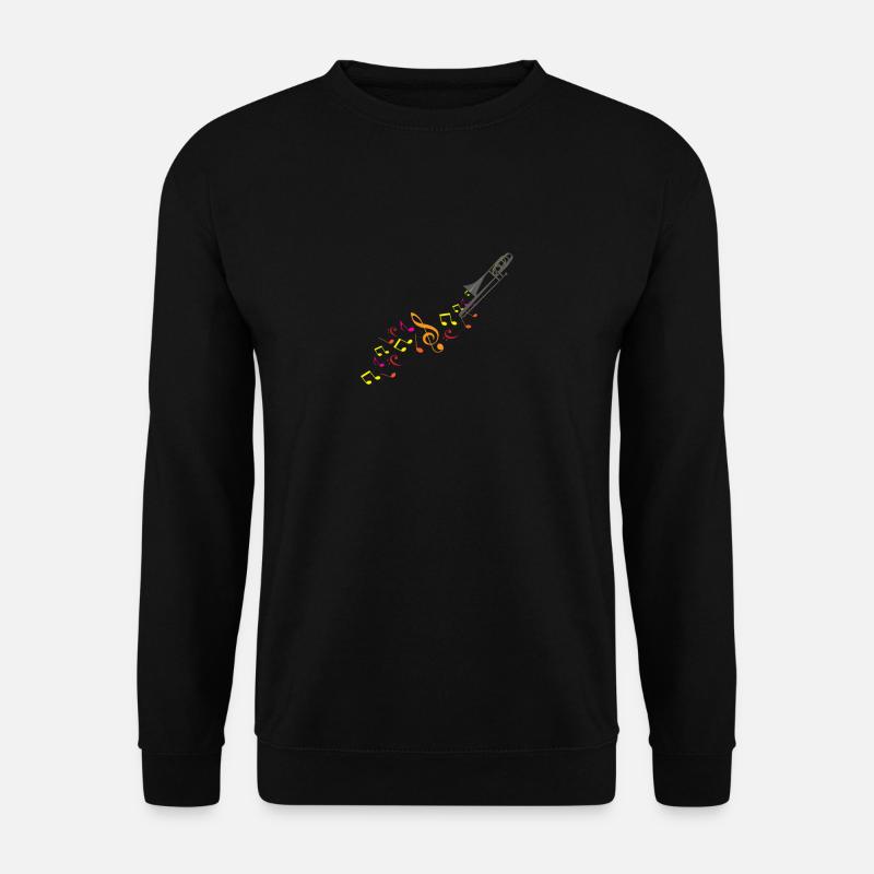 Posaune und Noten - Unisex Pullover - Schwarz