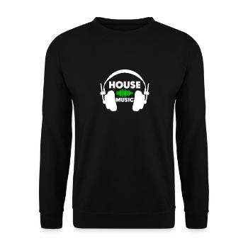 House Music - Unisex Pullover - Schwarz - Vorne - Alina (178cm) & Michal (187cm)