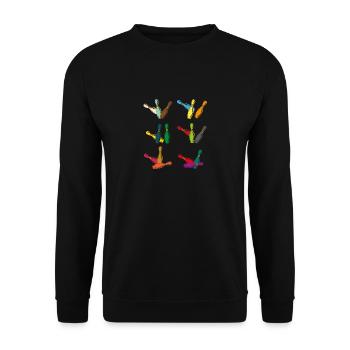 Bowling - Unisex Pullover - Schwarz - Vorne - Alina (178cm) & Michal (187cm)