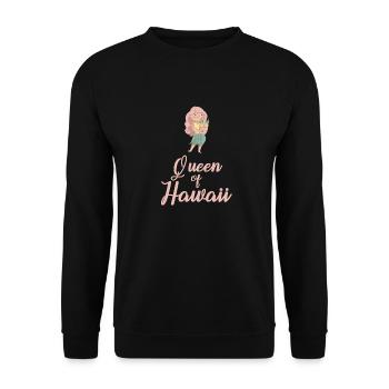 Königin von Hawaii - Unisex Pullover - Schwarz - Vorne - Alina (178cm) & Michal (187cm)