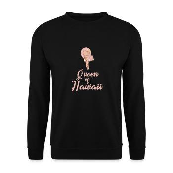 Queen of Hawaii - Unisex Sweatshirt - black - Front - Alina (178cm) & Michal (187cm)