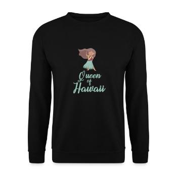 Queen of Hawaii - Unisex Sweatshirt - black - Front - Alina (178cm) & Michal (187cm)