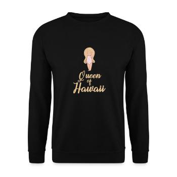 Hawaii Queen - Unisex Sweatshirt - black - Front - Alina (178cm) & Michal (187cm)