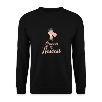 Hawaii Königin - Unisex Pullover - Schwarz - Vorne - Alina (178cm) & Michal (187cm)