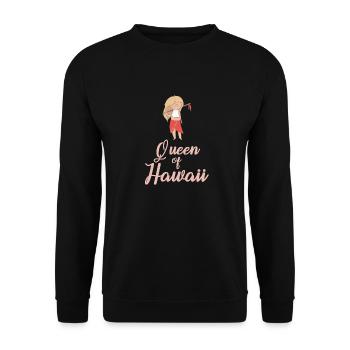 Hawaii Queen - Unisex Sweatshirt - black - Front - Alina (178cm) & Michal (187cm)