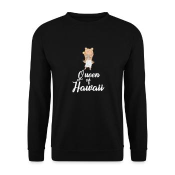Hawaii Flower Girl - Unisex Sweatshirt - black - Front - Alina (178cm) & Michal (187cm)