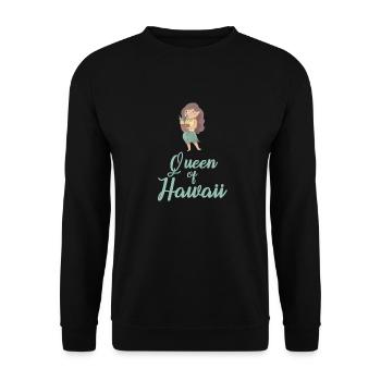 Hawaii Königin Ananas - Unisex Pullover - Schwarz - Vorne - Alina (178cm) & Michal (187cm)