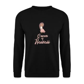 Queen of Hawaii - Unisex Sweatshirt - black - Front - Alina (178cm) & Michal (187cm)