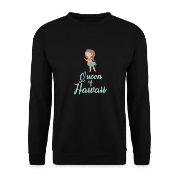 Queen of Hawaii - Unisex Sweatshirt - black - Front - Alina (178cm) & Michal (187cm)