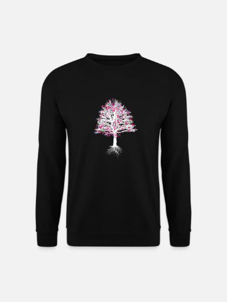 Baum mit Noten Geschenk Natur Musiker Shirt Musik - Unisex Pullover - Schwarz