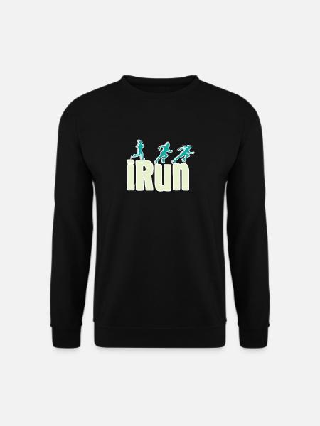 iRun Jogging Runner Marathon Gift Athlete - Unisex Sweatshirt - black