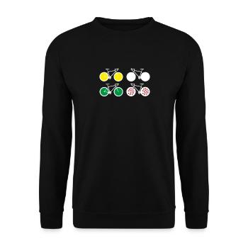 France cycling race tour cycling racing bike jerseys - Unisex Sweatshirt - black - Front - Alina (178cm) & Michal (187cm)